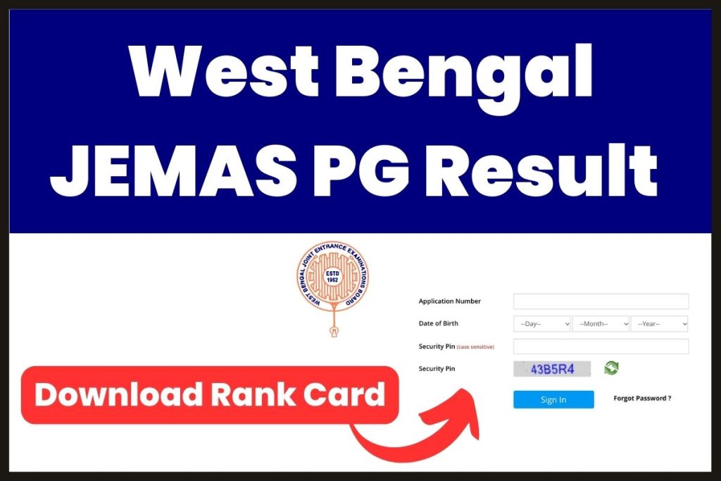 West Bengal JEMAS PG Result 2023