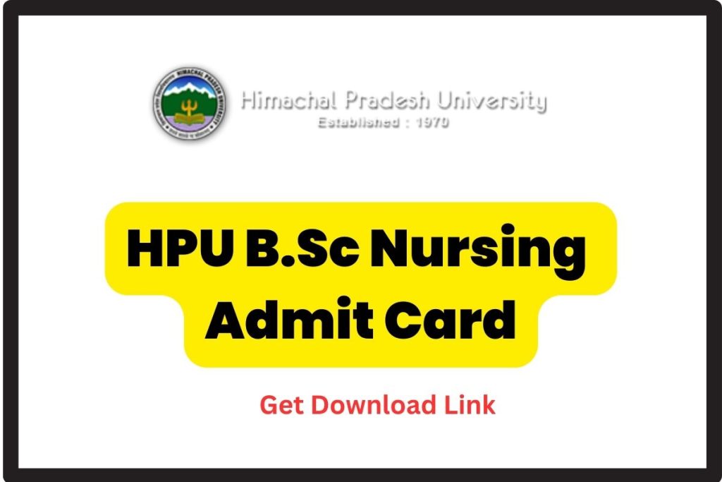 HPU B.Sc Nursing Admit Card