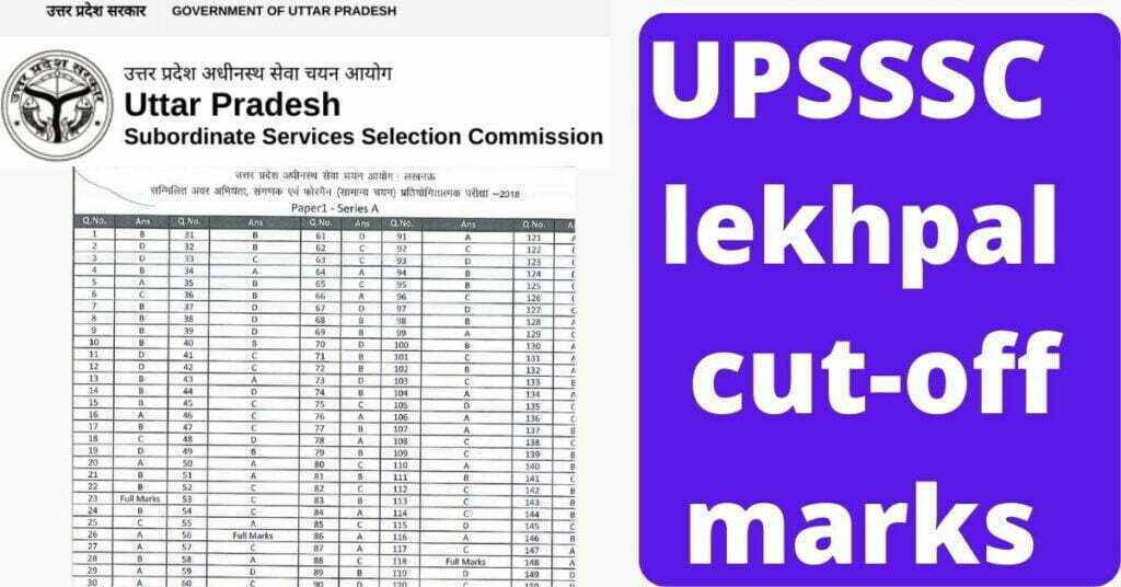 UPSSSC lekhpal cutoff marks