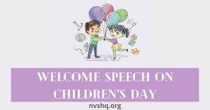 Welcome Speech On Children’s Day in English