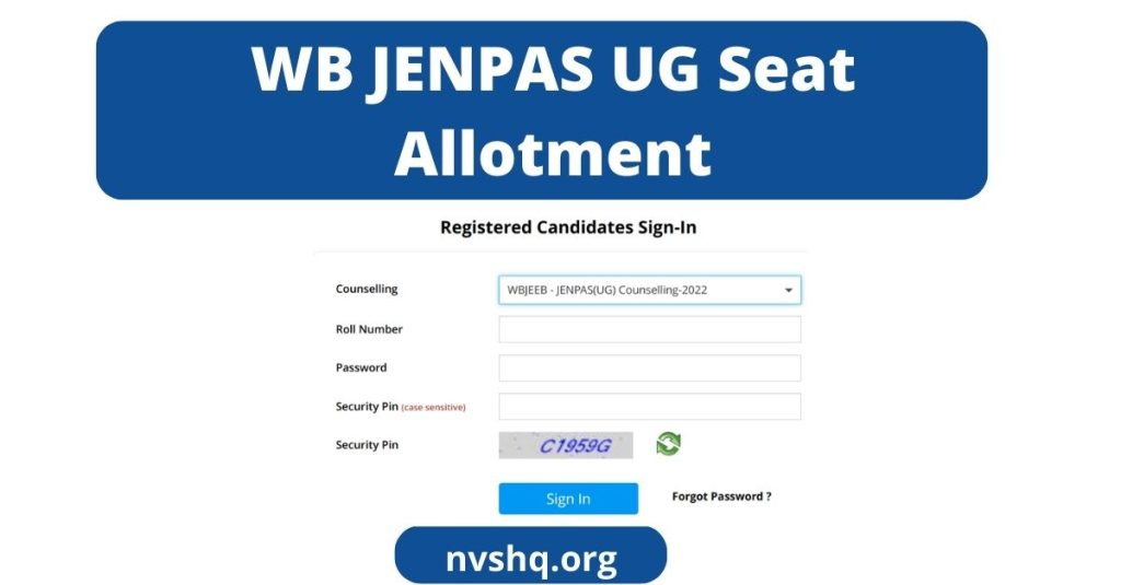WBJEE JENPAS UG Seat Allotment Result