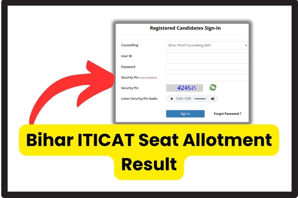 Bihar ITICAT 2nd Round Seat Allotment Result