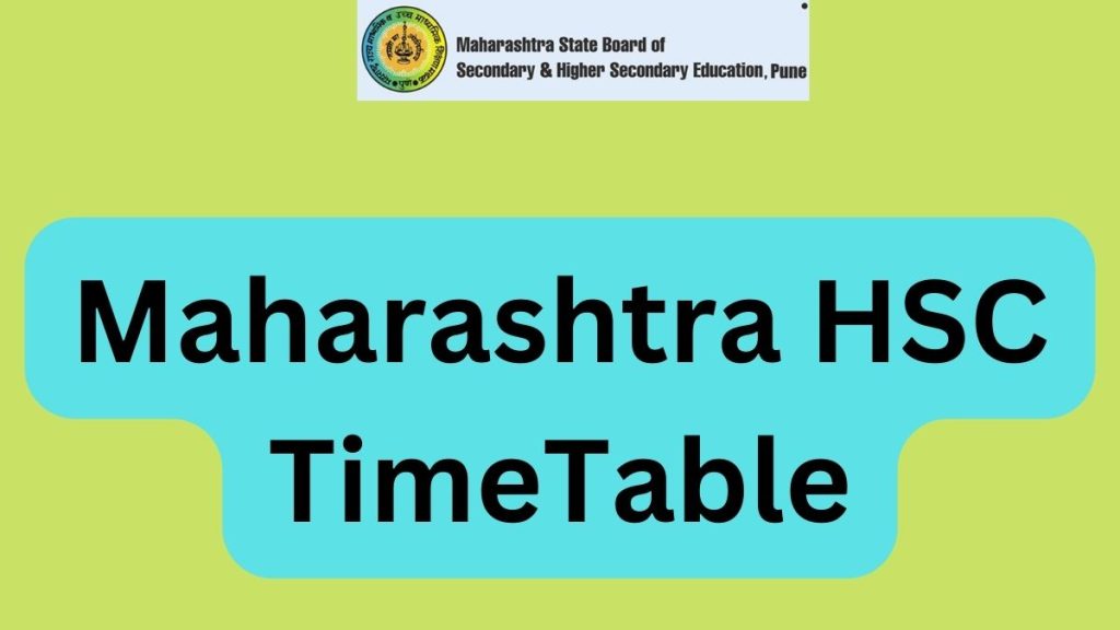 Maharashtra HSC TimeTable 2024