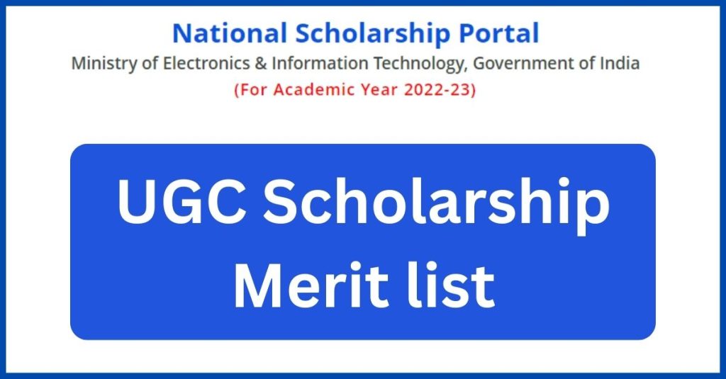 UGC Scholarship Merit list