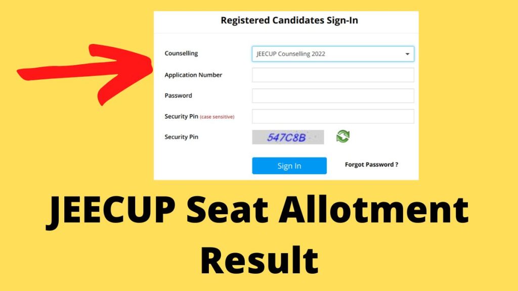 jeecup seat allotment result