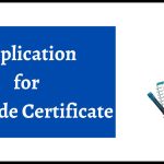 Application for Bonafide Certificate