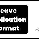 Leave Application Format