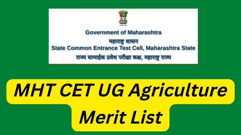 MHT CET UG Agriculture Merit List