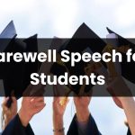 Farewell Speech for Students in English