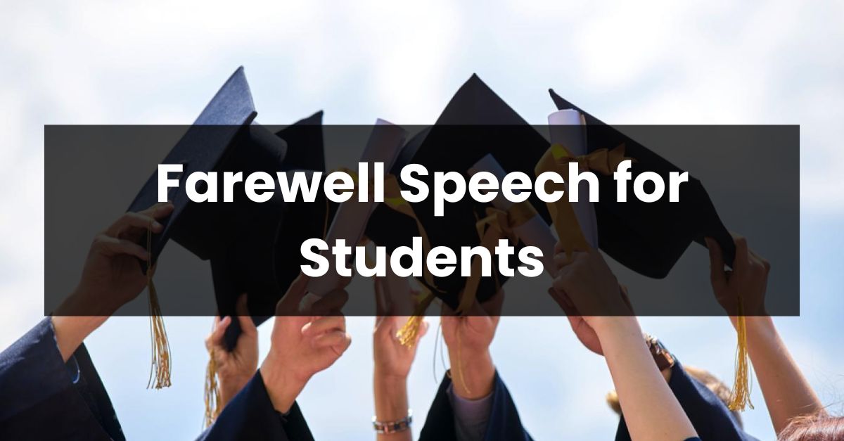 farewell speech for outgoing students by teacher