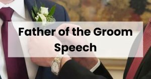 Father of the Groom Speech