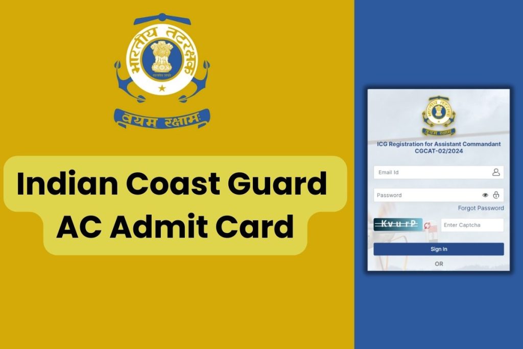 Indian Coast Guard AC Admit Card