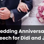 Wedding Anniversary Speech for Didi and Jija