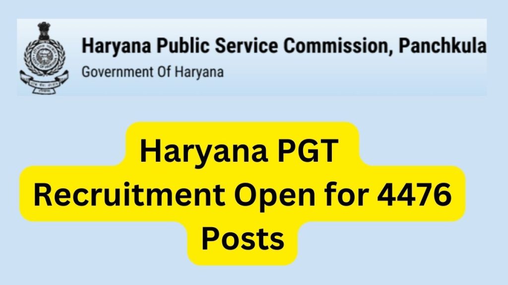 Haryana PGT recruitment