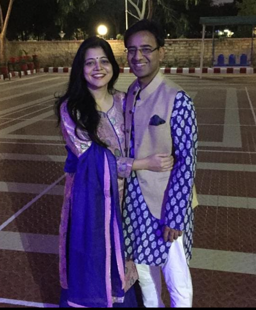 Amit Lodha and his wife