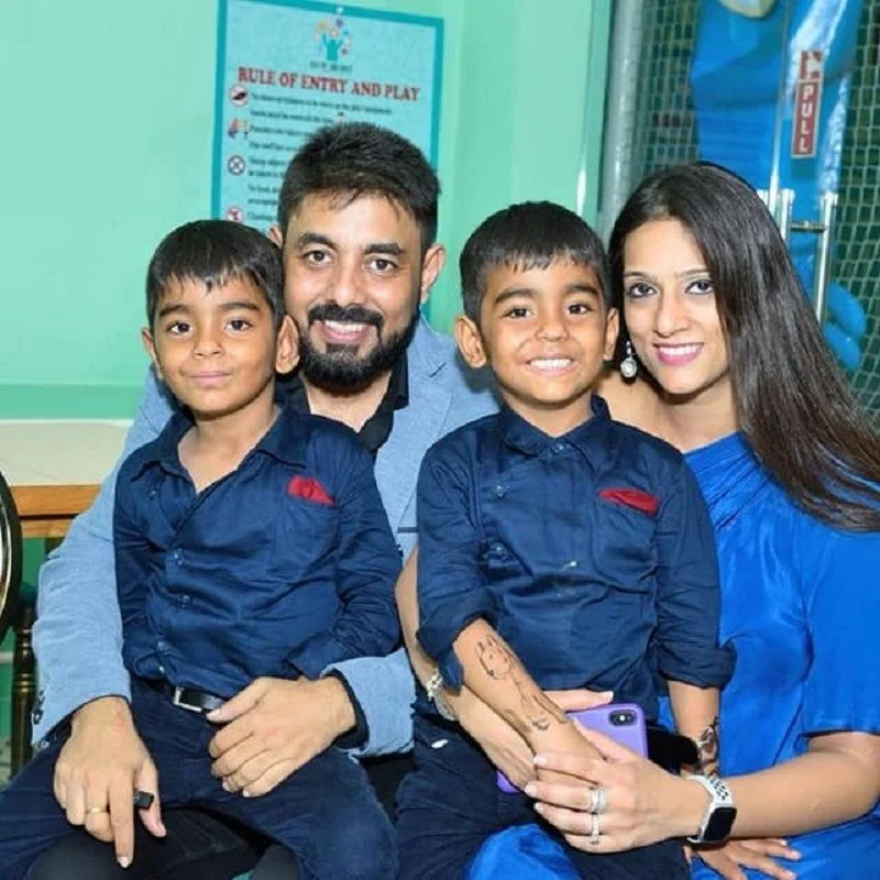 Amit and Pihu with their sons