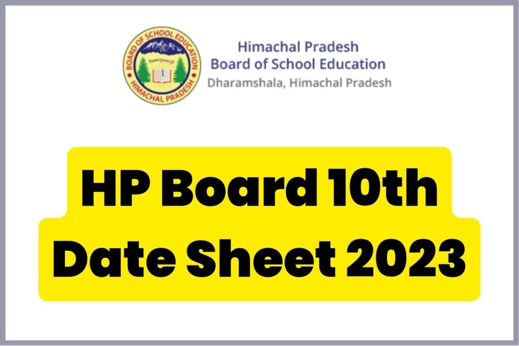 HP Board 10th Date Sheet 2023