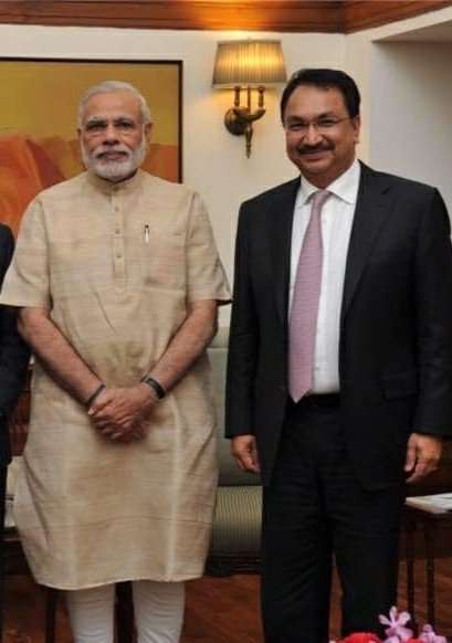 Indian PM Narendra Modi and Vikram Kirloskar