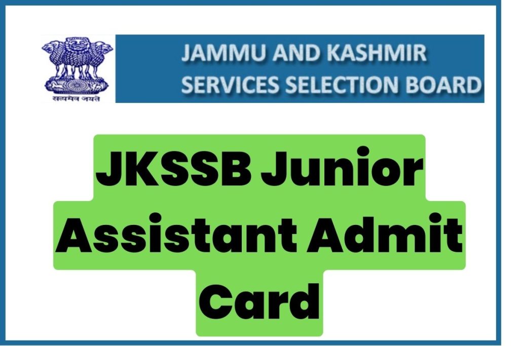 JKSSB Junior Assistant Admit Card