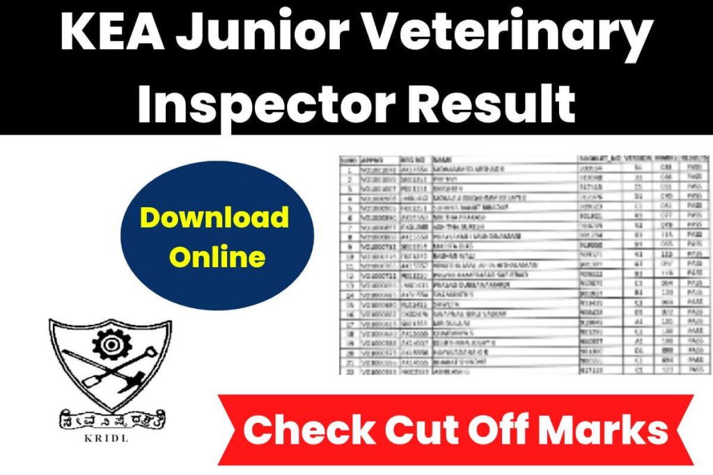 KEA Junior Veterinary Inspector Result