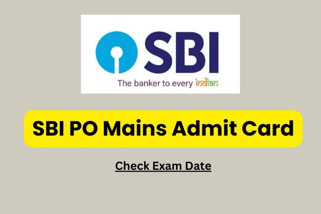 SBI PO Mains Admit Card