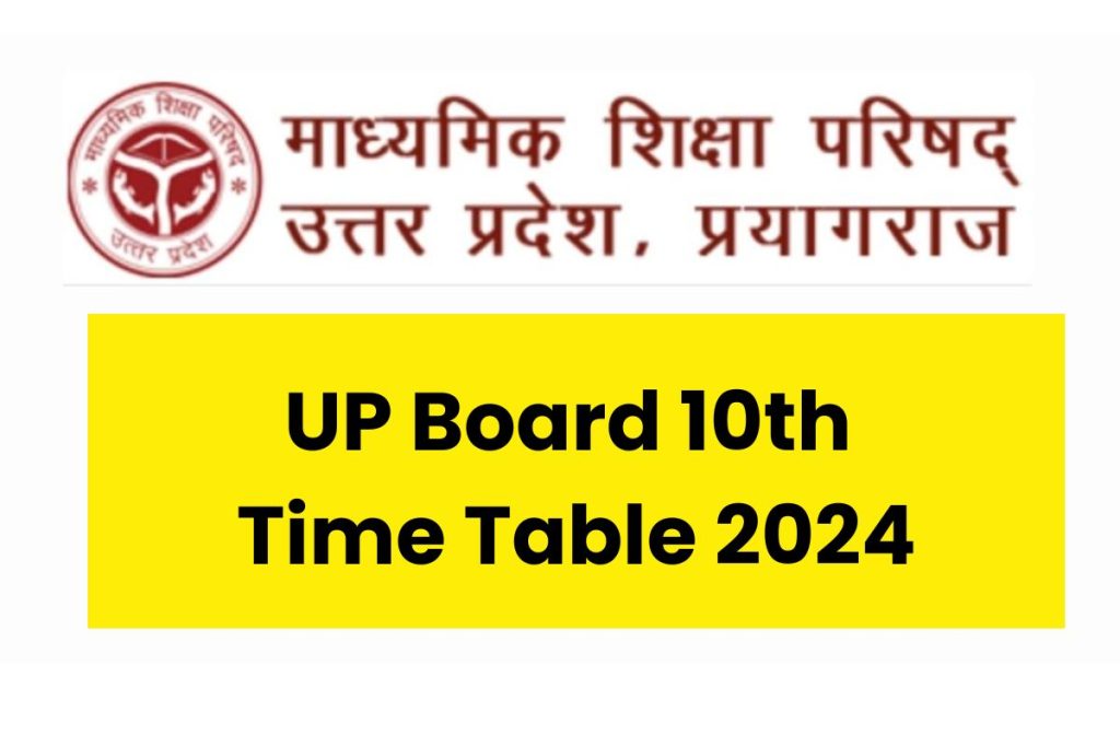 UP Board 10th Time Table 2024