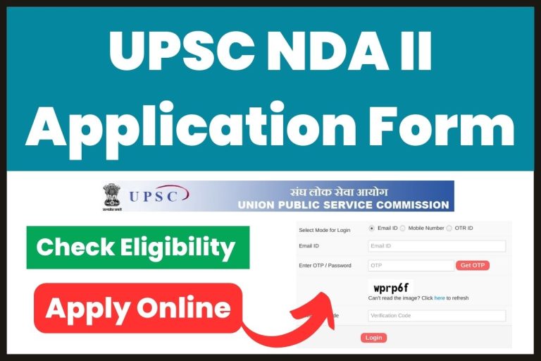 UPSC NDA I Application Form 2024 Last Date is 9 Jan 2024