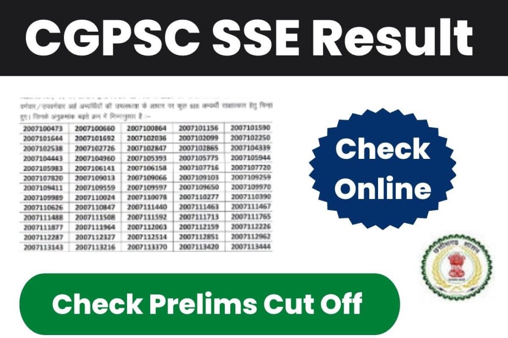 CGPSC SSE Result
