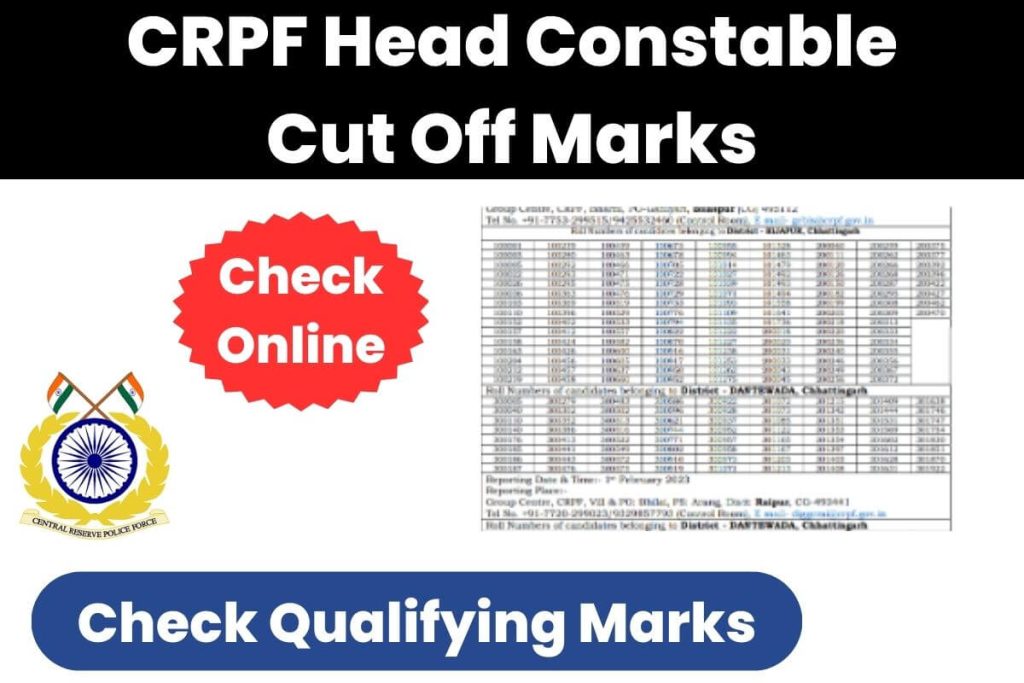 CRPF Head Constable Cut Off