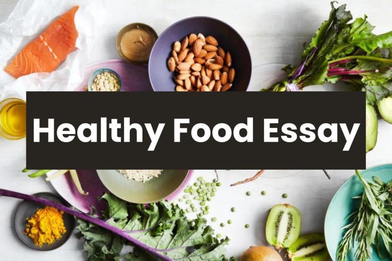 Healthy Food Essay in English for Students and Children