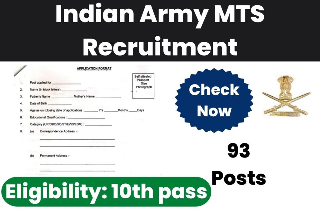 Indian Army MTS Recruitment