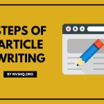 Steps of Article Writing