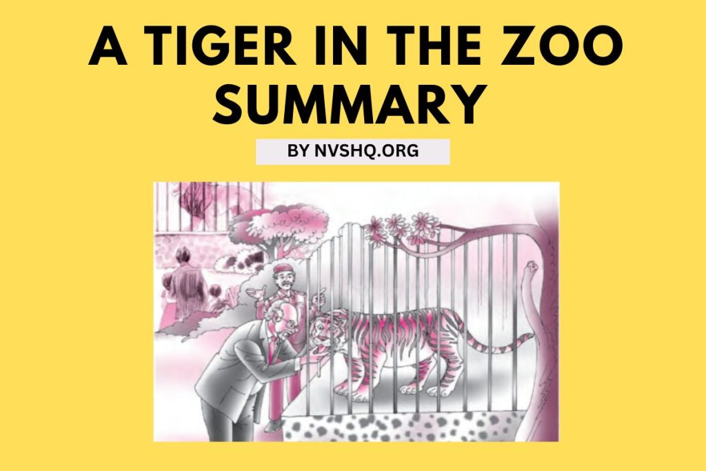 A Tiger in the Zoo Summary Class 10