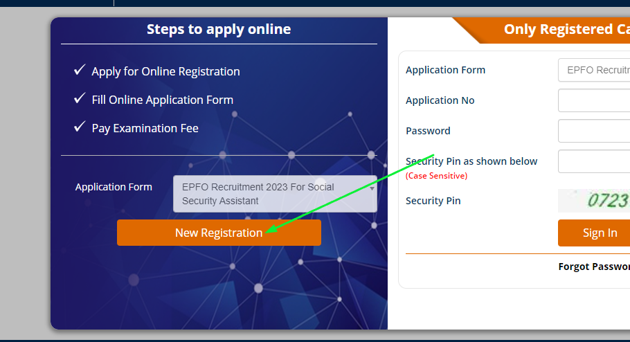EPFO New Registration Option