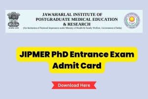 JIPMER PhD Admit Card