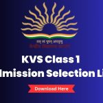 KVS Class 1 Admission Selection List