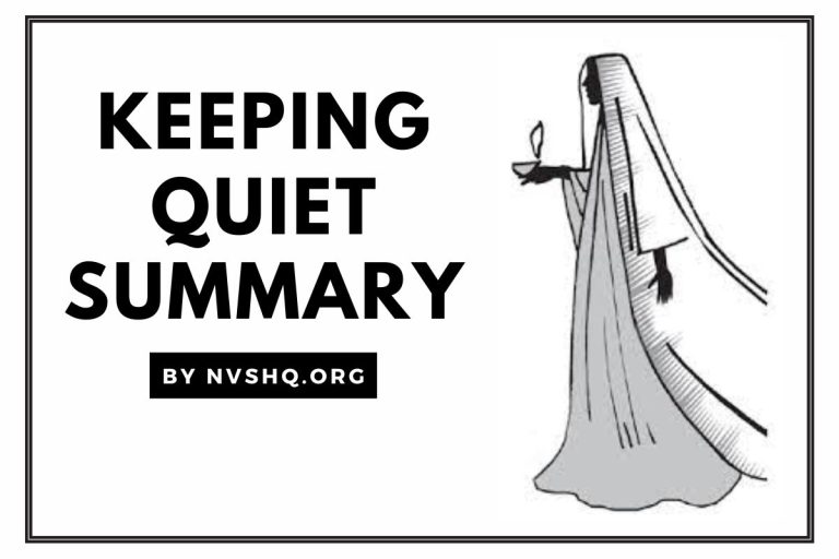 keeping-quiet-summary-class-12-english