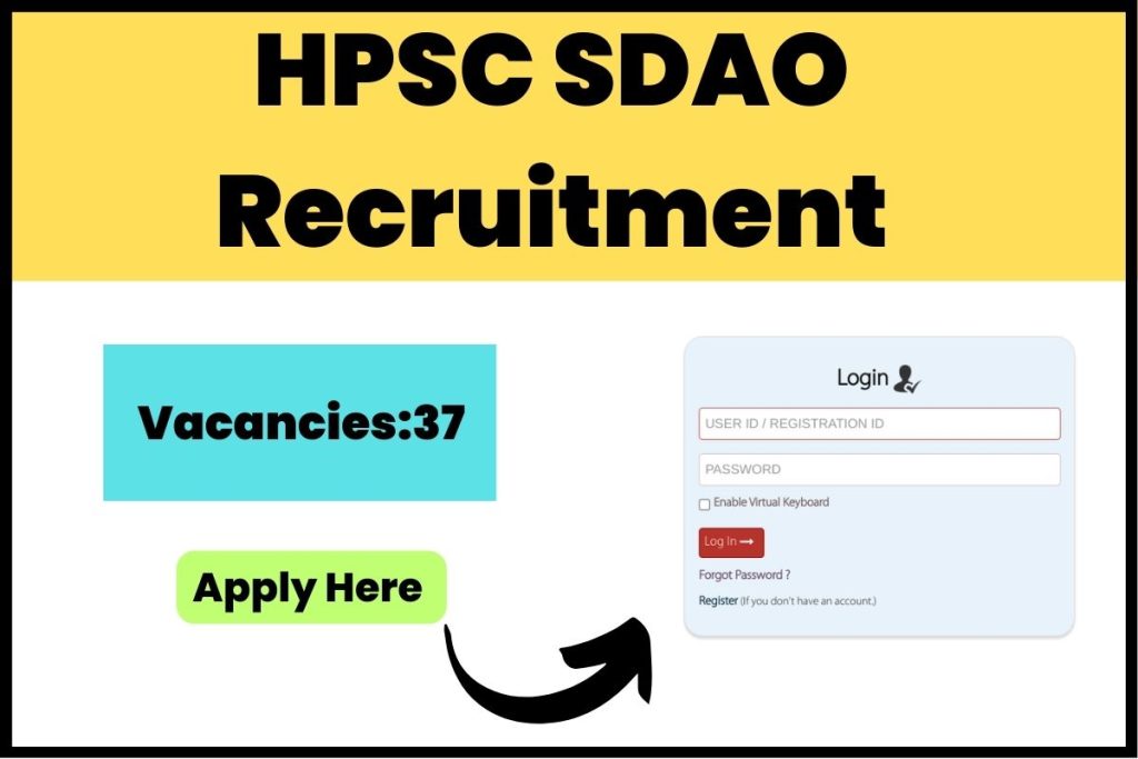 HPSC SDAO Recruitment 2023