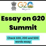 Essay on G20 Summit 2023