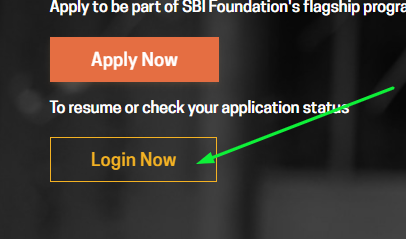 SBI Youth For India Login Option