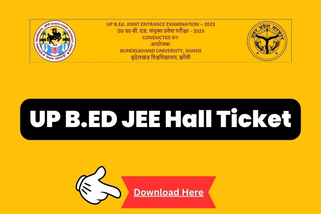 UP B.ED JEE Hall Ticket