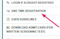 WBPSC One Time Registration