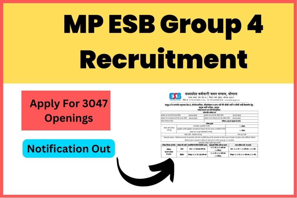 MP ESB Group 4 Recruitment 2023