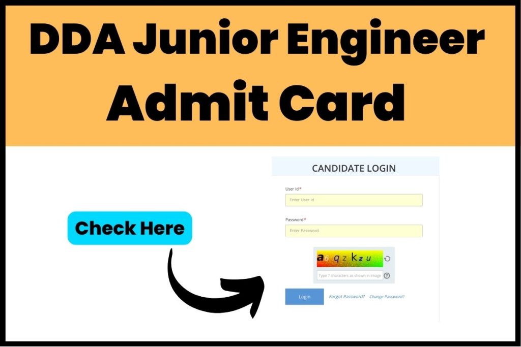 DDA JE Admit Card 2023