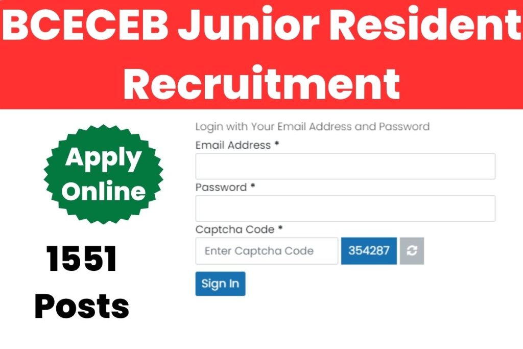 BCECEB Junior Resident Recruitment