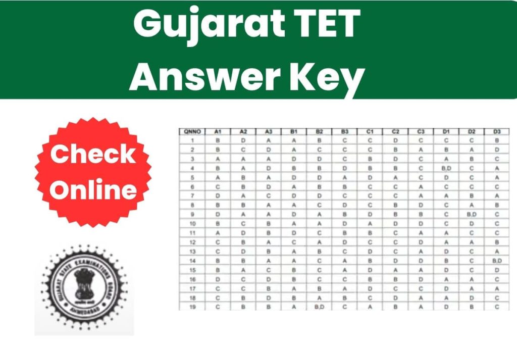 Gujarat TET Answer Key