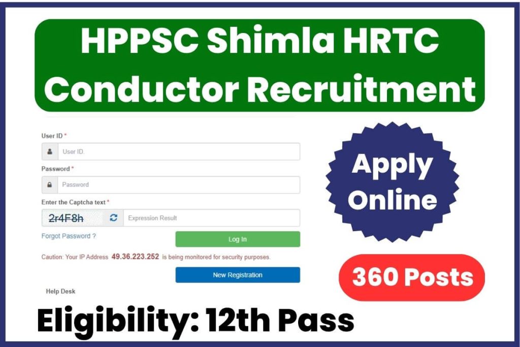 HPPSC Shimla HRTC Conductor Recruitment
