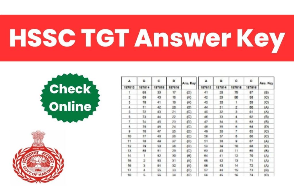 HSSC TGT Answer Key