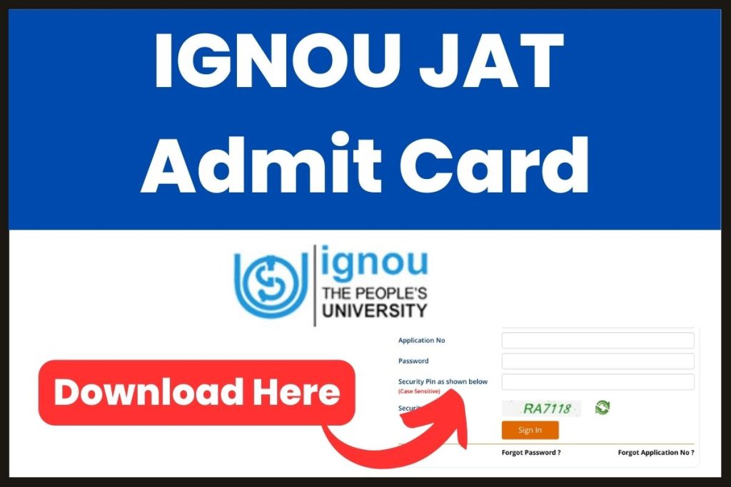 IGNOU JAT Admit Card 2023