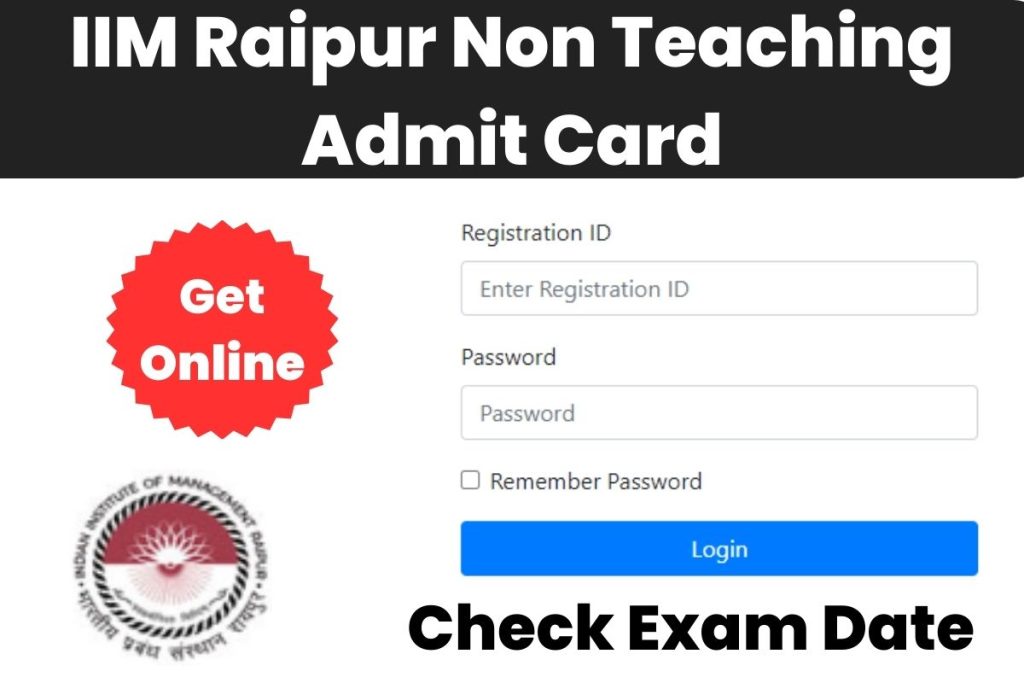 IIM Raipur Non Teaching Admit Card